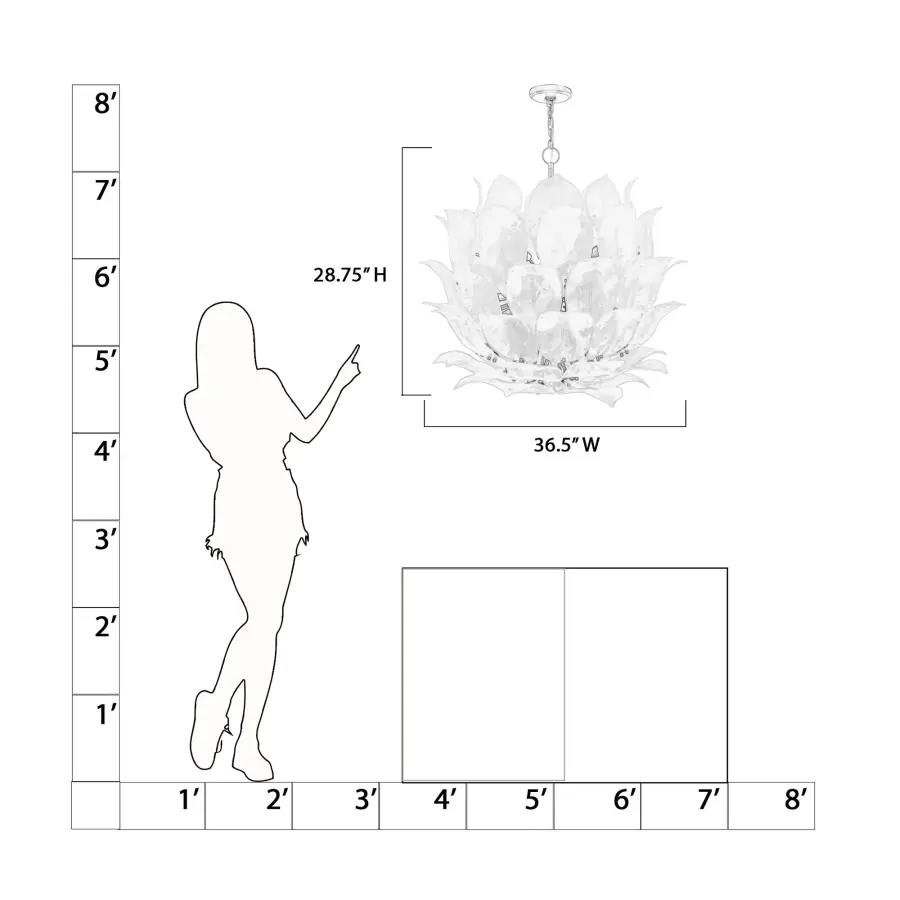 Orchid 35.5" 24-Light Pendant in Legacy Brass - Image 2