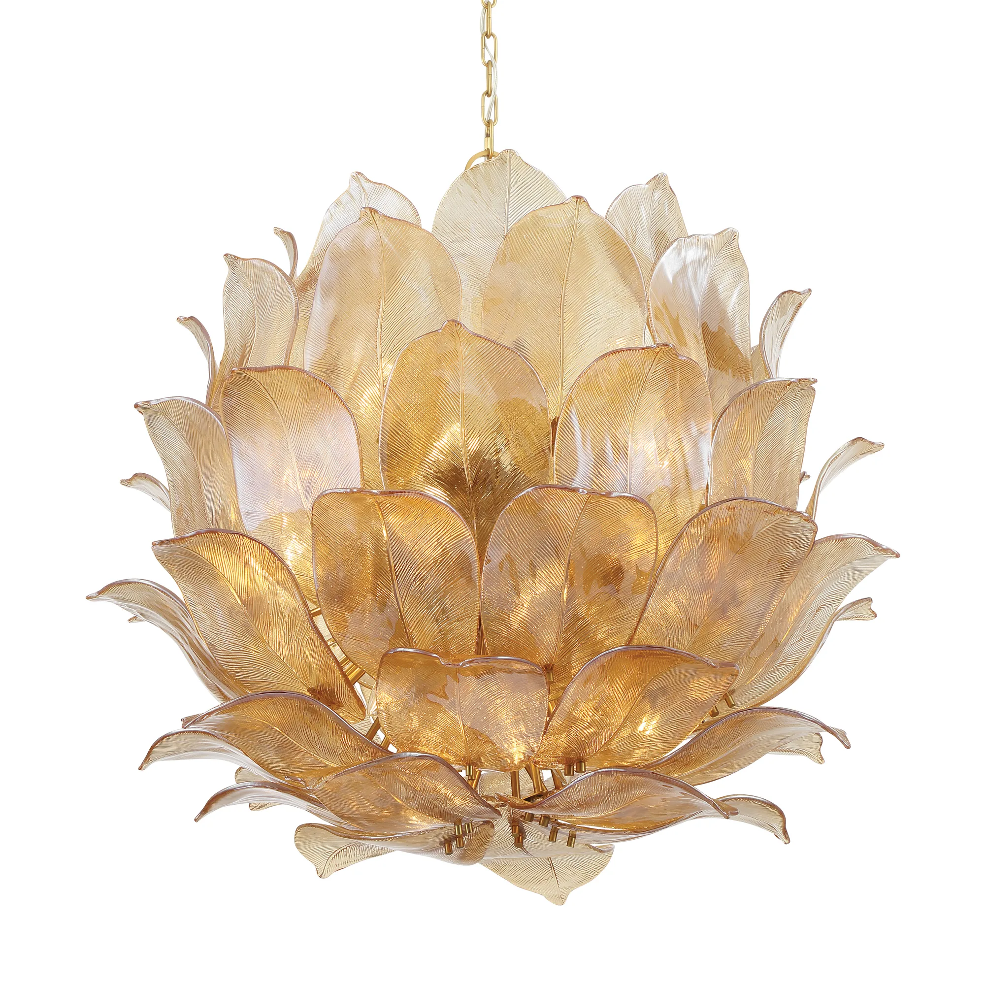 Orchid 35.5" 24-Light Pendant in Legacy Brass
