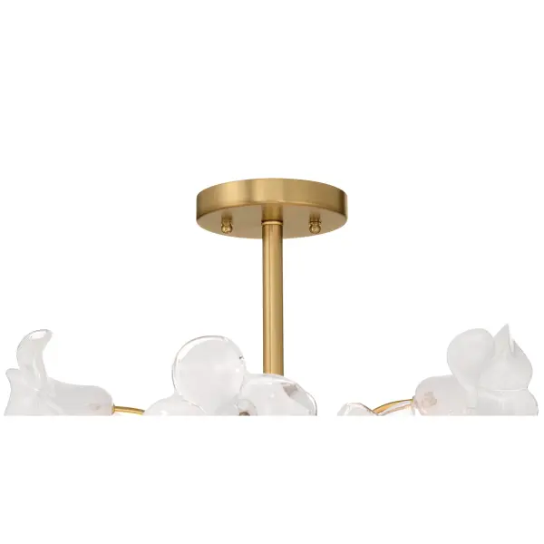 Bloome 16.75" 3-Light Semi-Flush Mount in Legacy Brass - Image 5