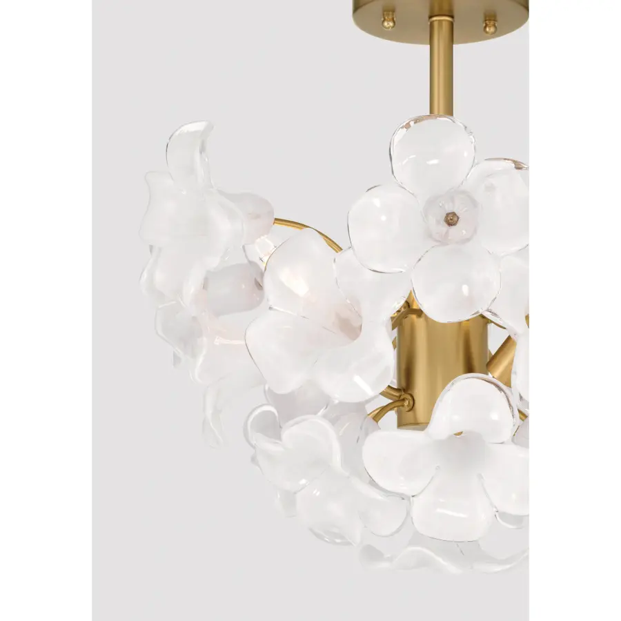 Bloome 16.75" 3-Light Semi-Flush Mount in Legacy Brass - Image 6