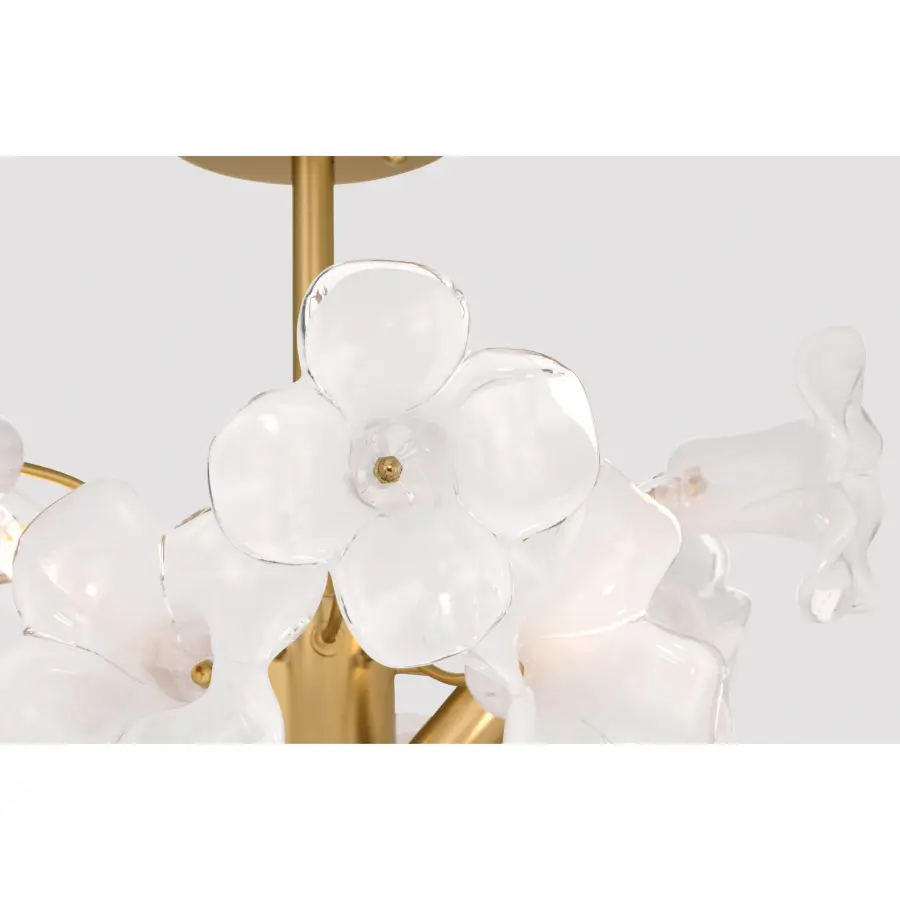 Bloome 16.75" 3-Light Semi-Flush Mount in Legacy Brass - Image 7