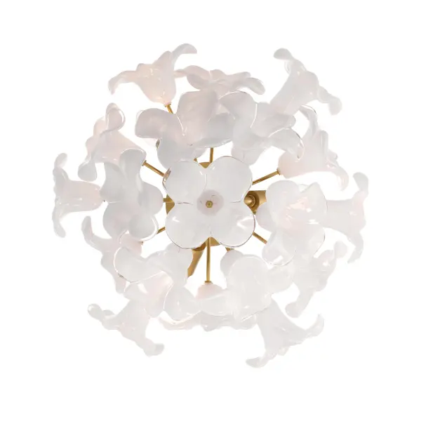 Bloome 16.75" 3-Light Semi-Flush Mount in Legacy Brass - Image 8
