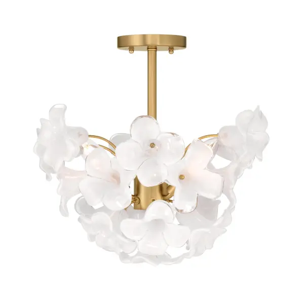 Bloome 16.75" 3-Light Semi-Flush Mount in Legacy Brass - Image 10