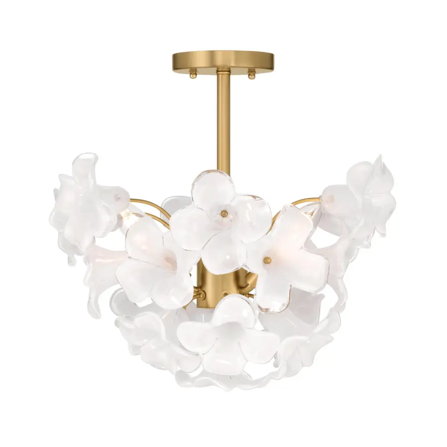 Bloome 16.75" 3-Light Semi-Flush Mount in Legacy Brass - Image 10
