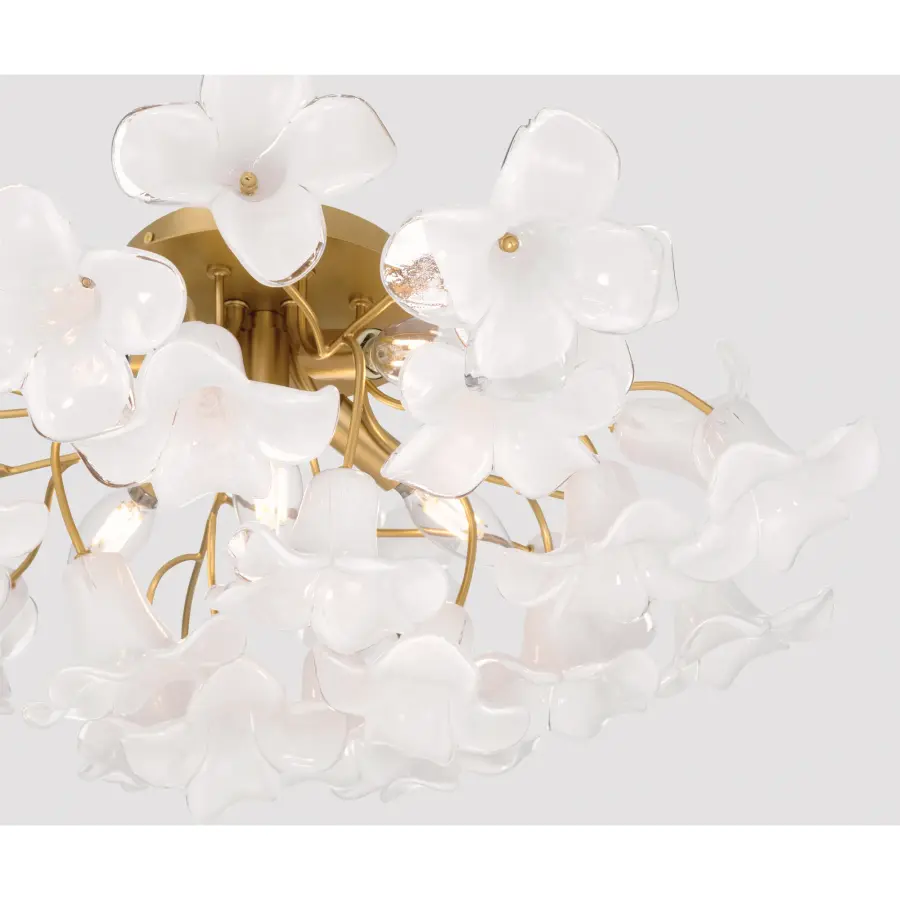 Bloome 25.25" 5-Light Semi-Flush Mount in Legacy Brass - Image 5