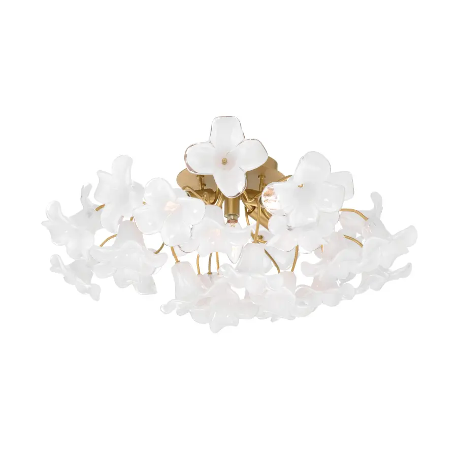 Bloome 25.25" 5-Light Semi-Flush Mount in Legacy Brass - Image 7