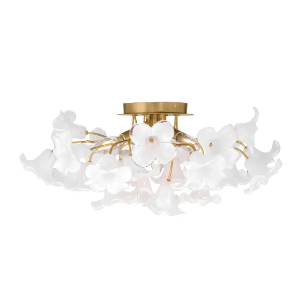 Bloome 25.25" 5-Light Semi-Flush Mount in Legacy Brass - Image 8