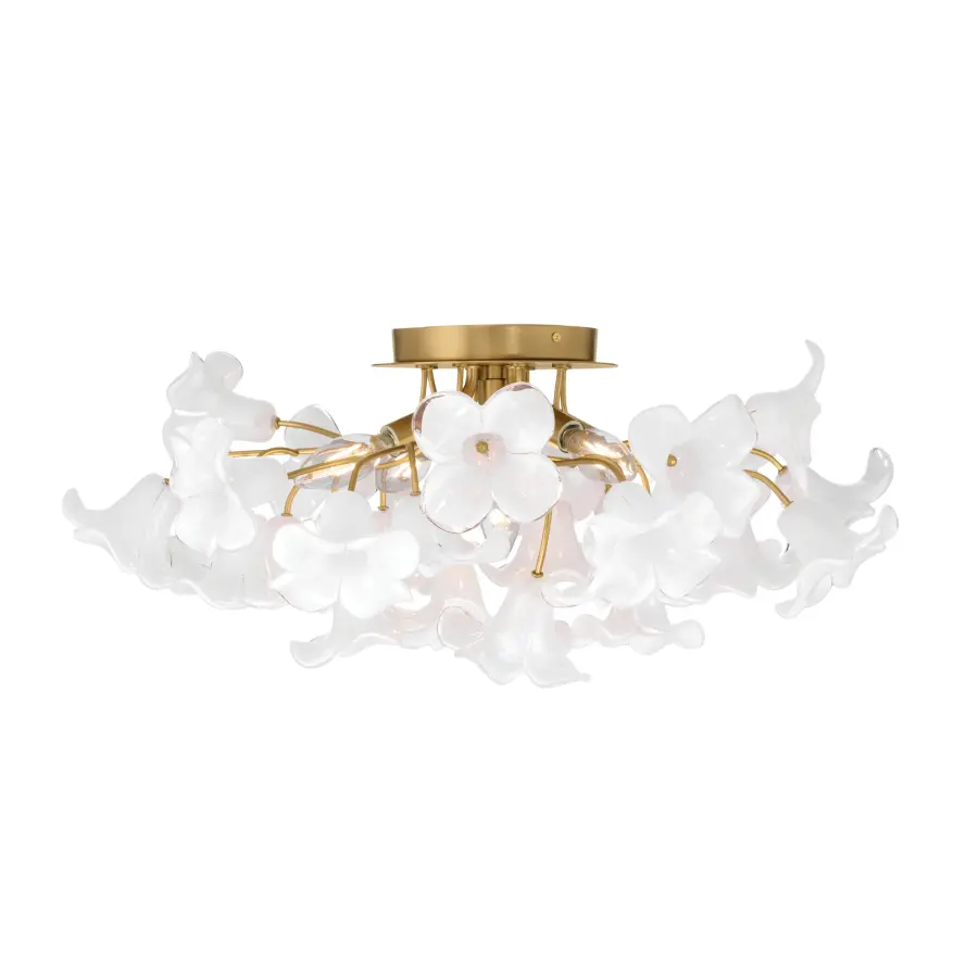 Bloome 25.25" 5-Light Semi-Flush Mount in Legacy Brass - Image 8