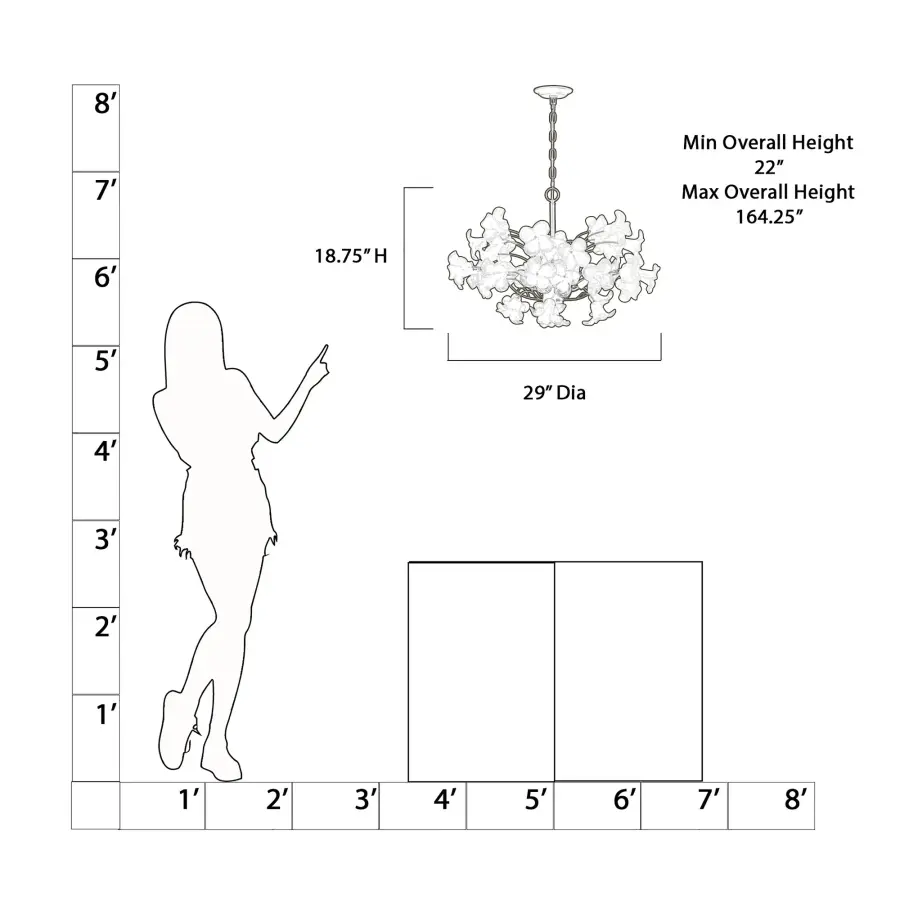 Bloome 29" 6-Light Chandelier in Legacy Brass - Image 2