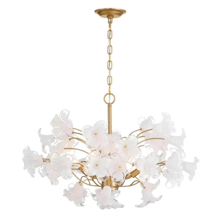 Bloome 29" 6-Light Chandelier in Legacy Brass - Image 11