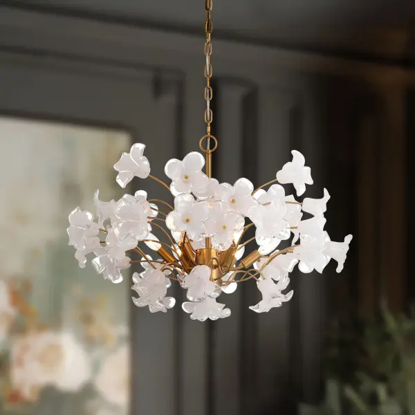 Bloome 29" 6-Light Chandelier in Legacy Brass - Image 5