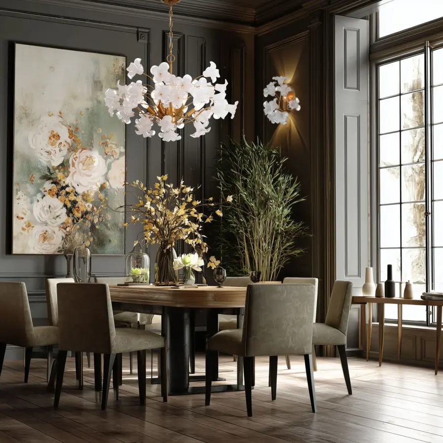 Bloome 29" 6-Light Chandelier in Legacy Brass - Image 6