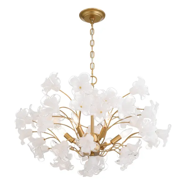 Bloome 29" 6-Light Chandelier in Legacy Brass - Image 9