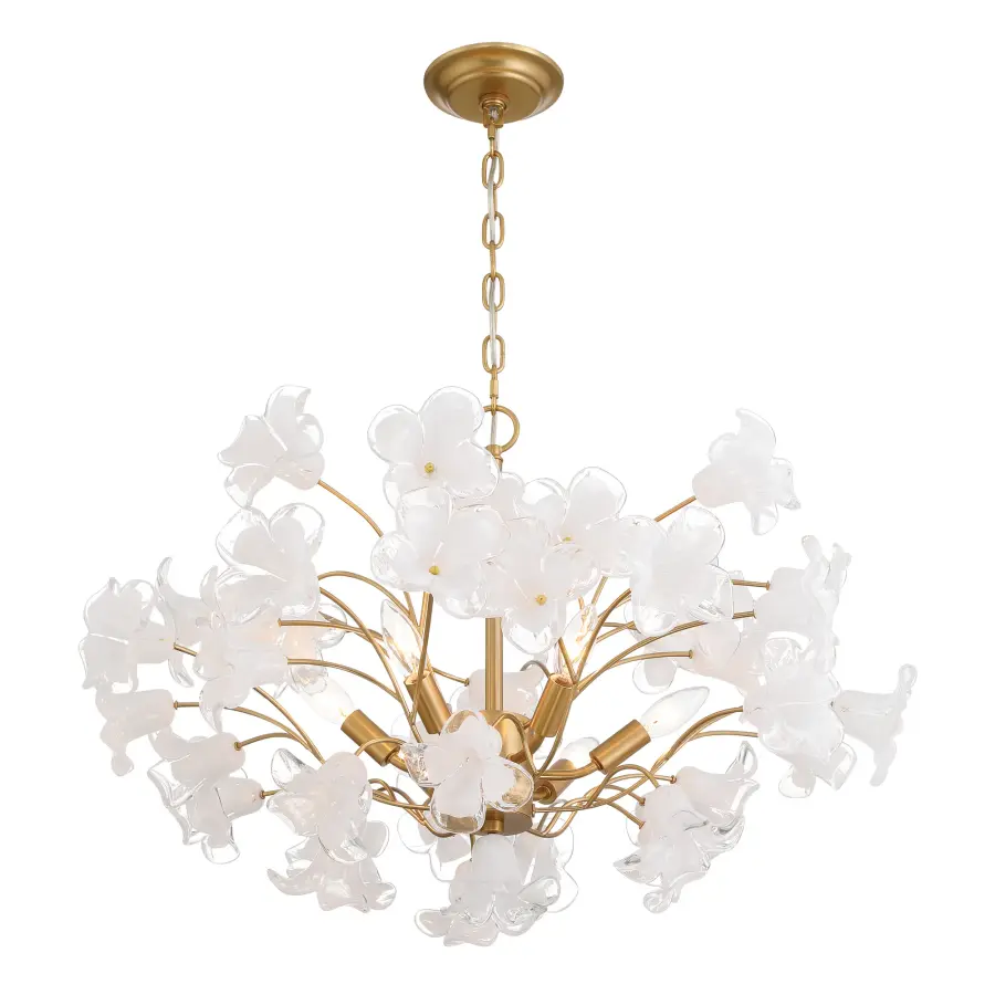 Bloome 29" 6-Light Chandelier in Legacy Brass - Image 9