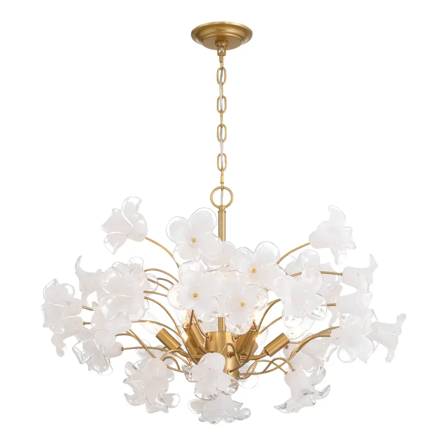Bloome 29" 6-Light Chandelier in Legacy Brass - Image 10