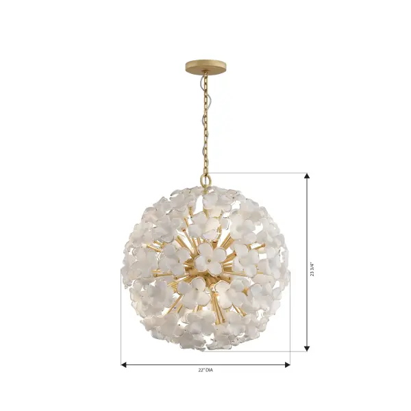 Bloome 22" 8-Light Pendant in Legacy Brass - Image 4