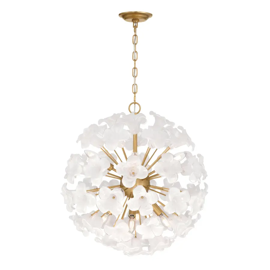 Bloome 22" 8-Light Pendant in Legacy Brass - Image 9