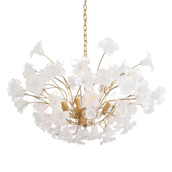 Bloome 36.5" 8-Light Chandelier in Legacy Brass - Image 1