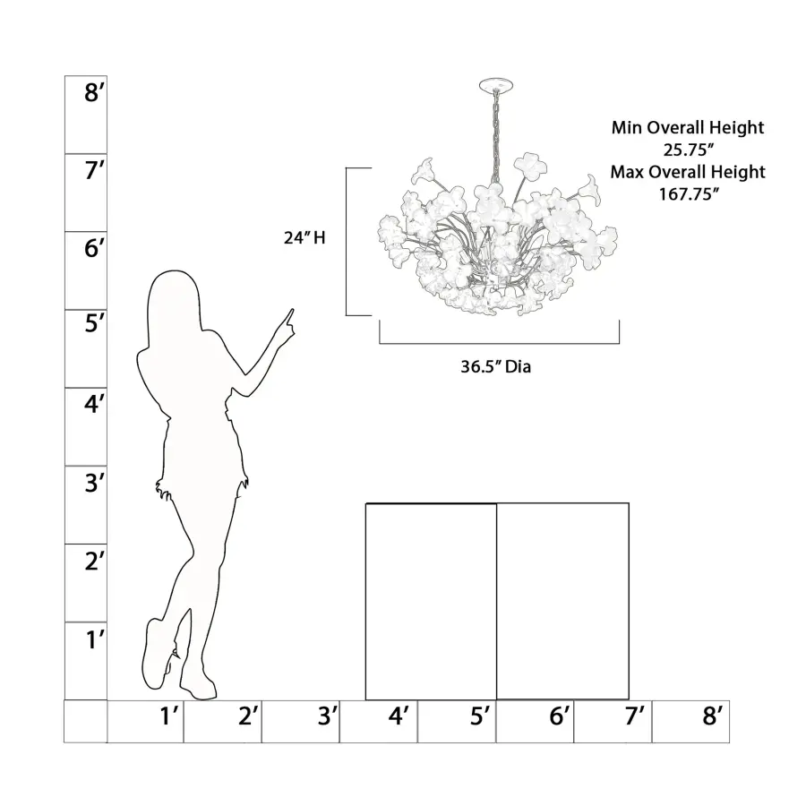 Bloome 36.5" 8-Light Chandelier in Legacy Brass - Image 2