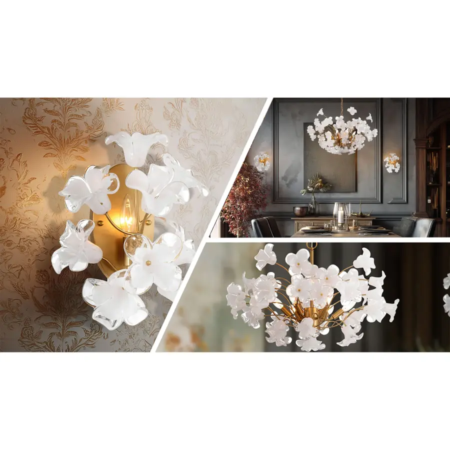 Bloome 36.5" 8-Light Chandelier in Legacy Brass - Image 4