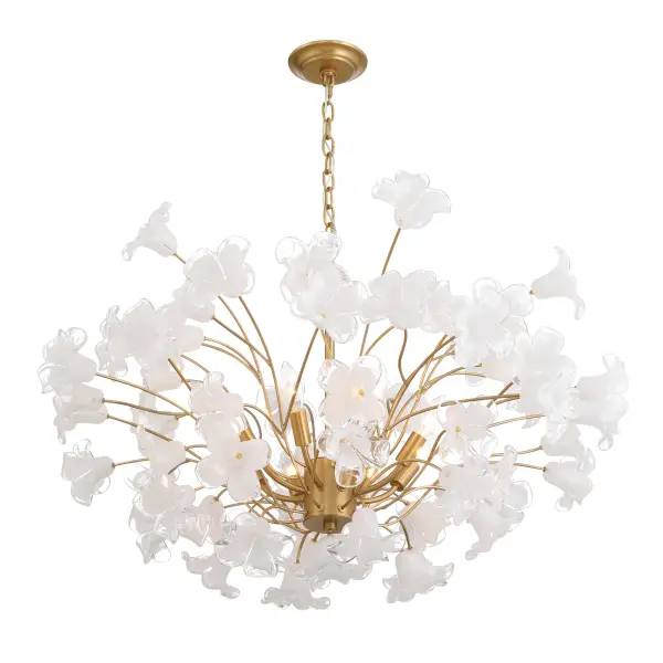 Bloome 36.5" 8-Light Chandelier in Legacy Brass - Image 8