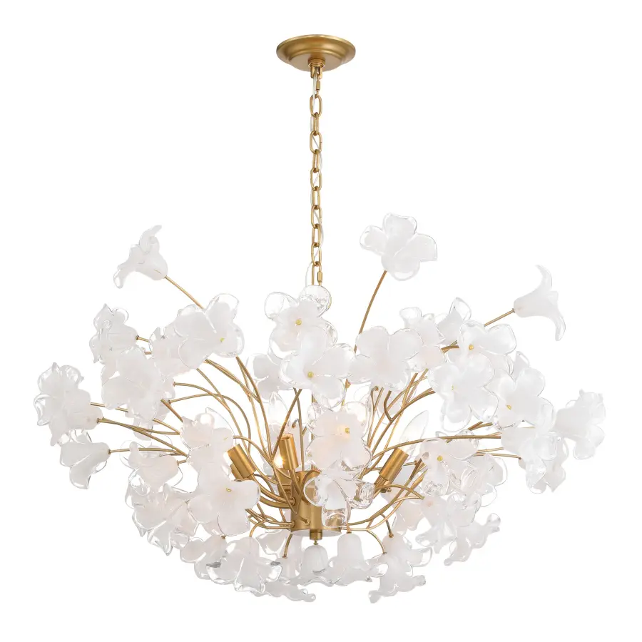 Bloome 36.5" 8-Light Chandelier in Legacy Brass - Image 9
