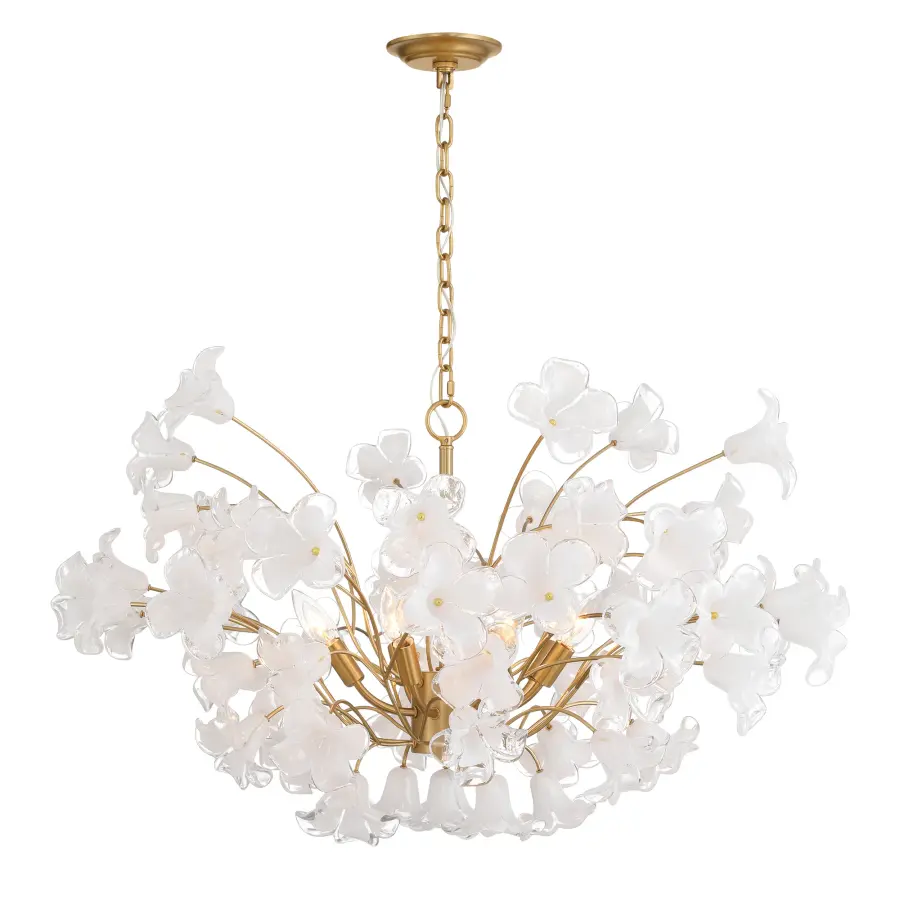 Bloome 36.5" 8-Light Chandelier in Legacy Brass - Image 10