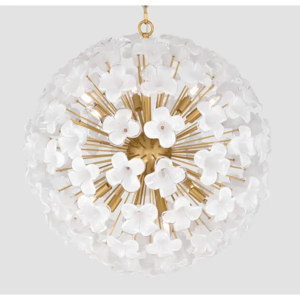 Bloome 30" 12-Light Pendant in Legacy Brass - Image 6