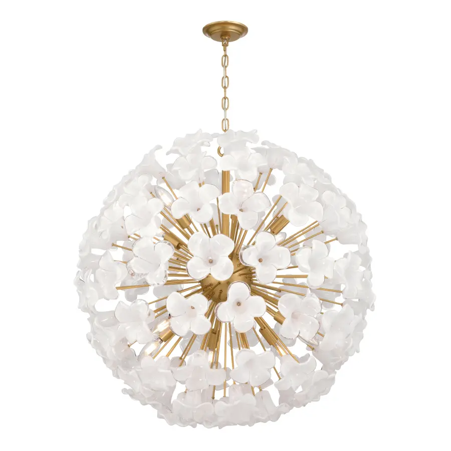 Bloome 30" 12-Light Pendant in Legacy Brass - Image 7