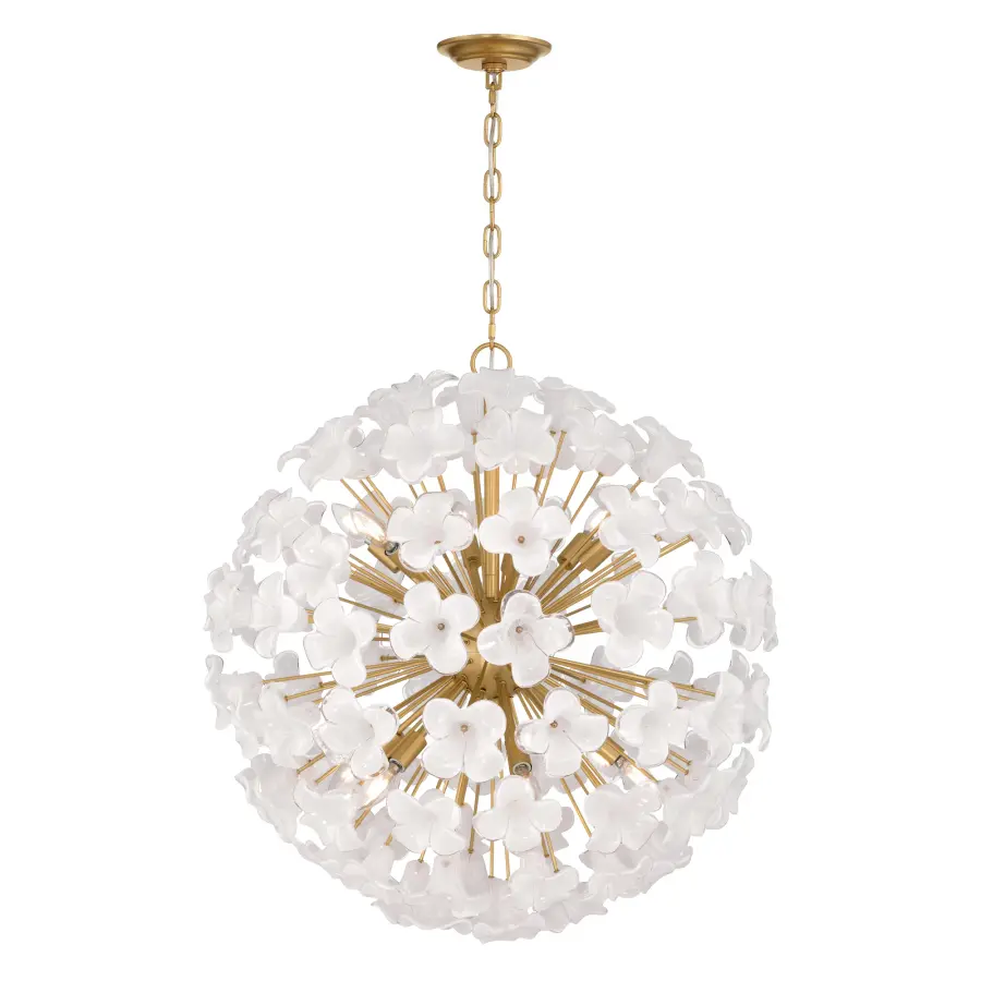Bloome 30" 12-Light Pendant in Legacy Brass - Image 8