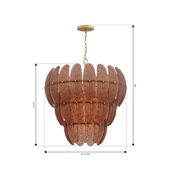 Marclaire 26.5" 11-Light Pendant in Legacy Brass - Image 4