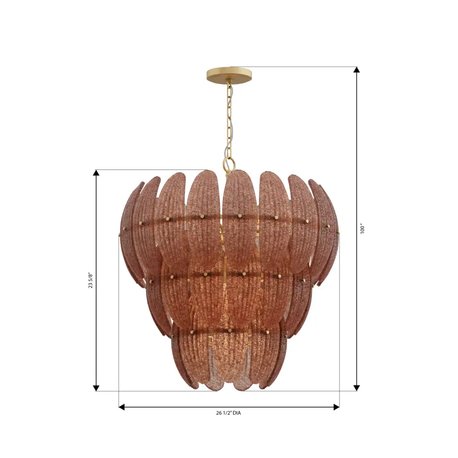 Marclaire 26.5" 11-Light Pendant in Legacy Brass - Image 4