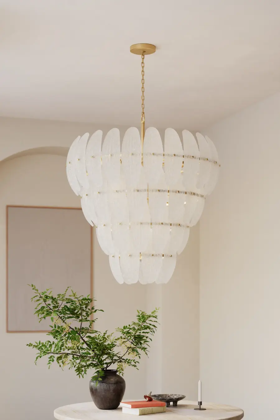 Marclaire 32.75" 15-Light Pendant in Legacy Brass - Image 4