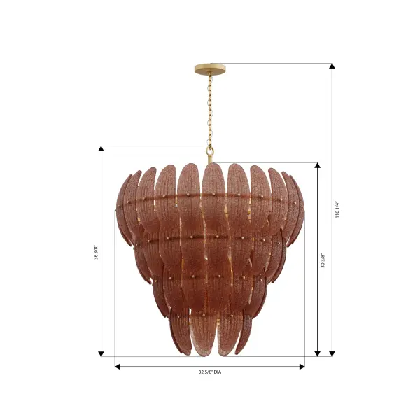 Marclaire 32.75" 15-Light Pendant - Image 4