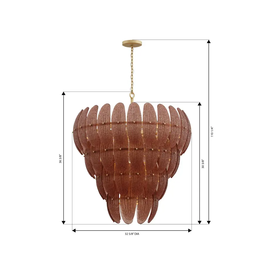 Marclaire 32.75" 15-Light Pendant - Image 4