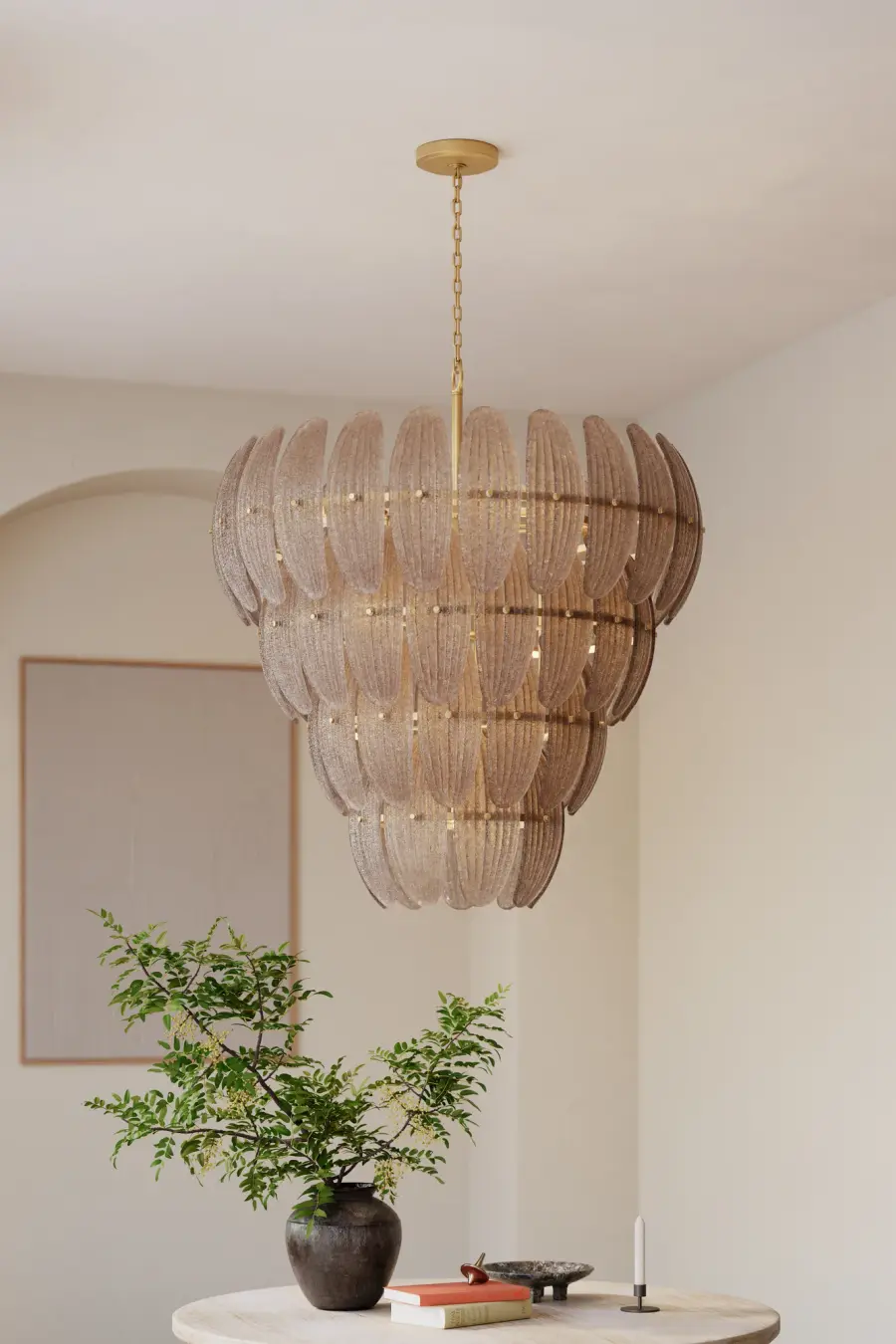 Marclaire 32.75" 15-Light Pendant in Legacy Brass - Image 3