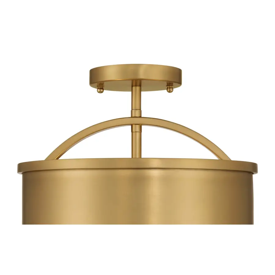 Wynn 12" 2-Light Semi-Flush Mount in Legacy Brass - Image 6