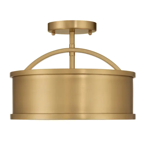 Wynn 12" 2-Light Semi-Flush Mount in Legacy Brass - Image 9