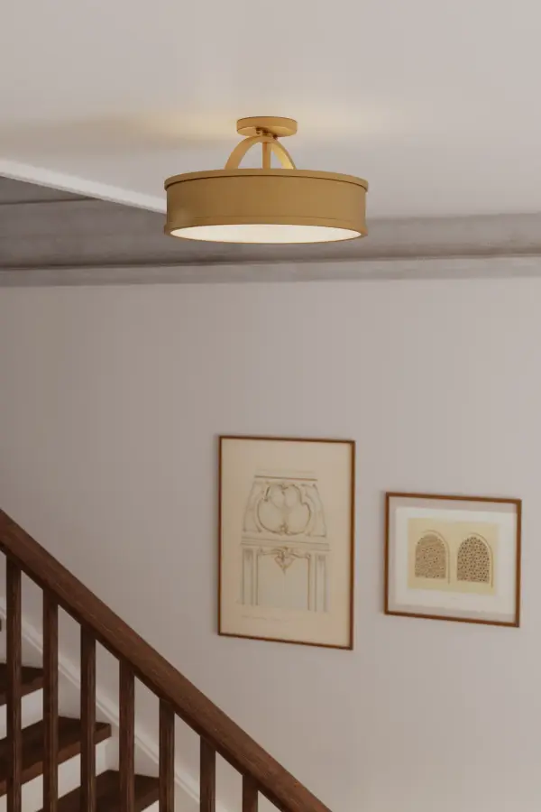 Wynn 16" 4-Light Semi-Flush Mount in Legacy Brass - Image 4