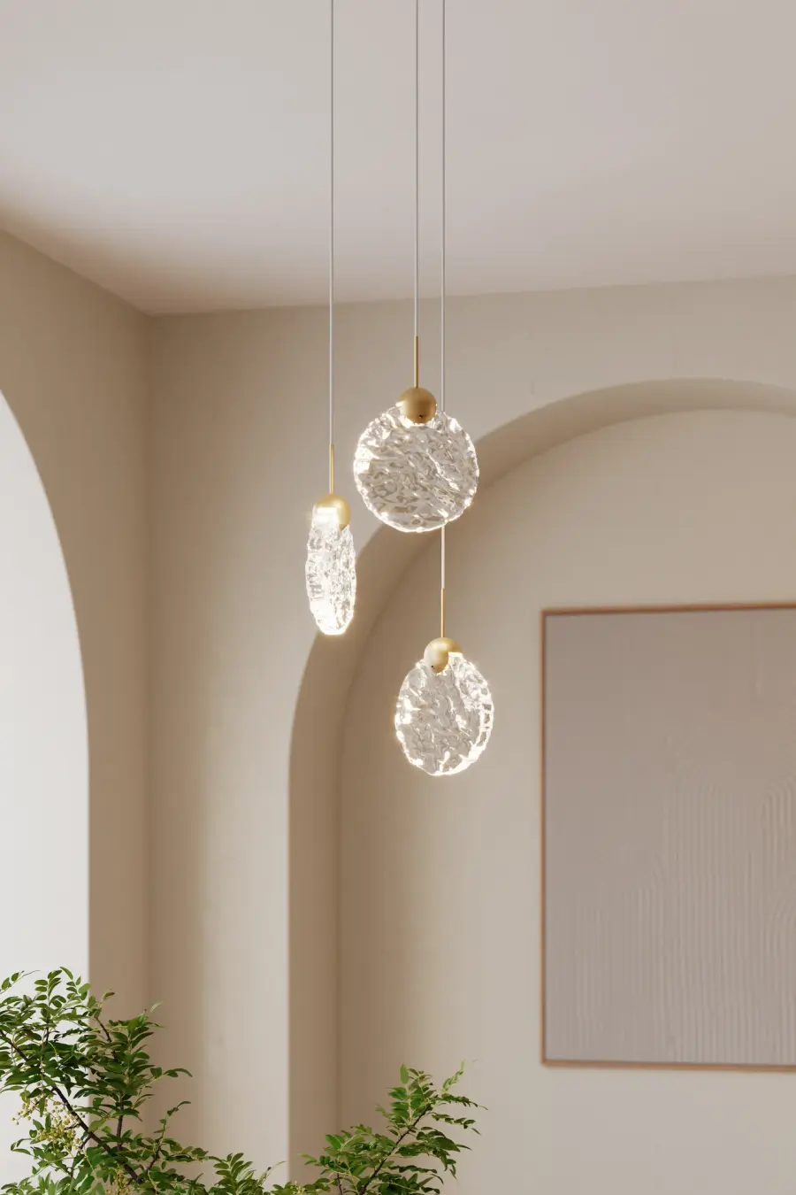 Briselle 10" LED Pendant in Legacy Brass - Image 2