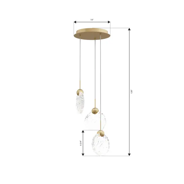 Briselle 10" LED Pendant in Legacy Brass - Image 4