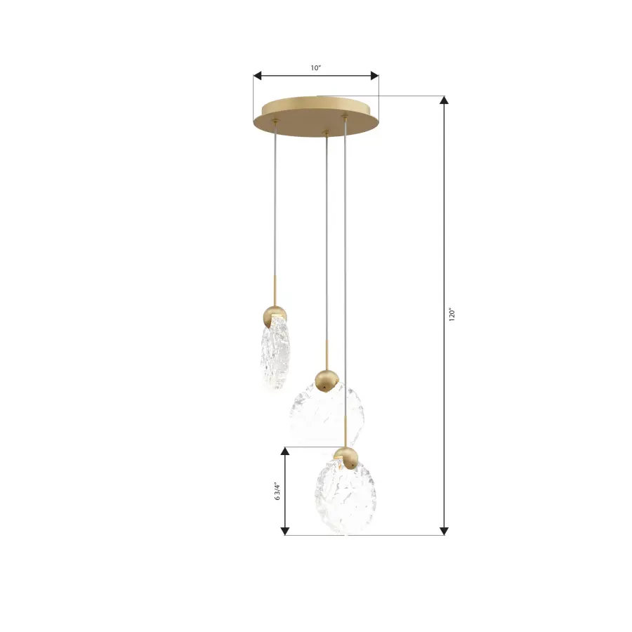 Briselle 10" LED Pendant in Legacy Brass - Image 4