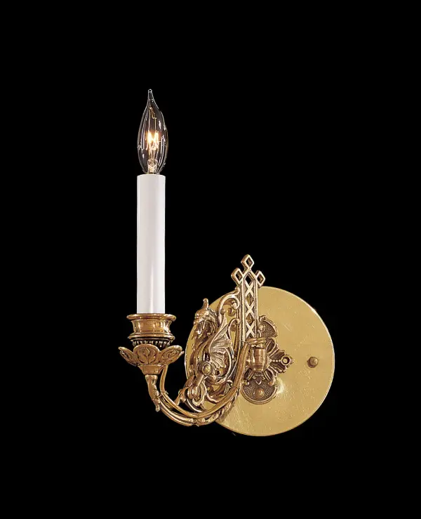 Vintage Collection 1-Light Wall Sconce in Polished Brass