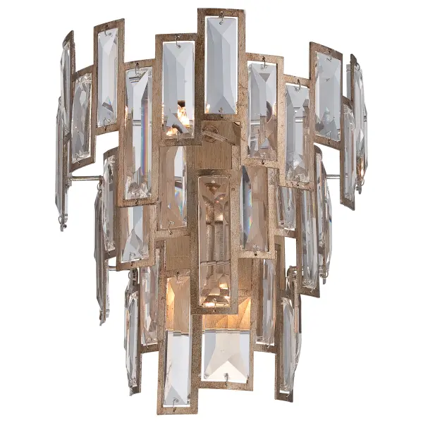 The Bel Mondo wall sconce combines traditional elegance with transitional versatility. Featuring sparkling crystal accents and a rich Luxor Gold finish, this 3-light fixture adds sophisticated glamour to any space.