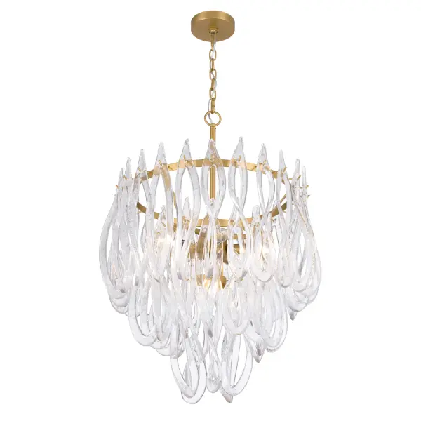 Glassara 23" 6-Light Pendant in Legacy Brass - Image 8