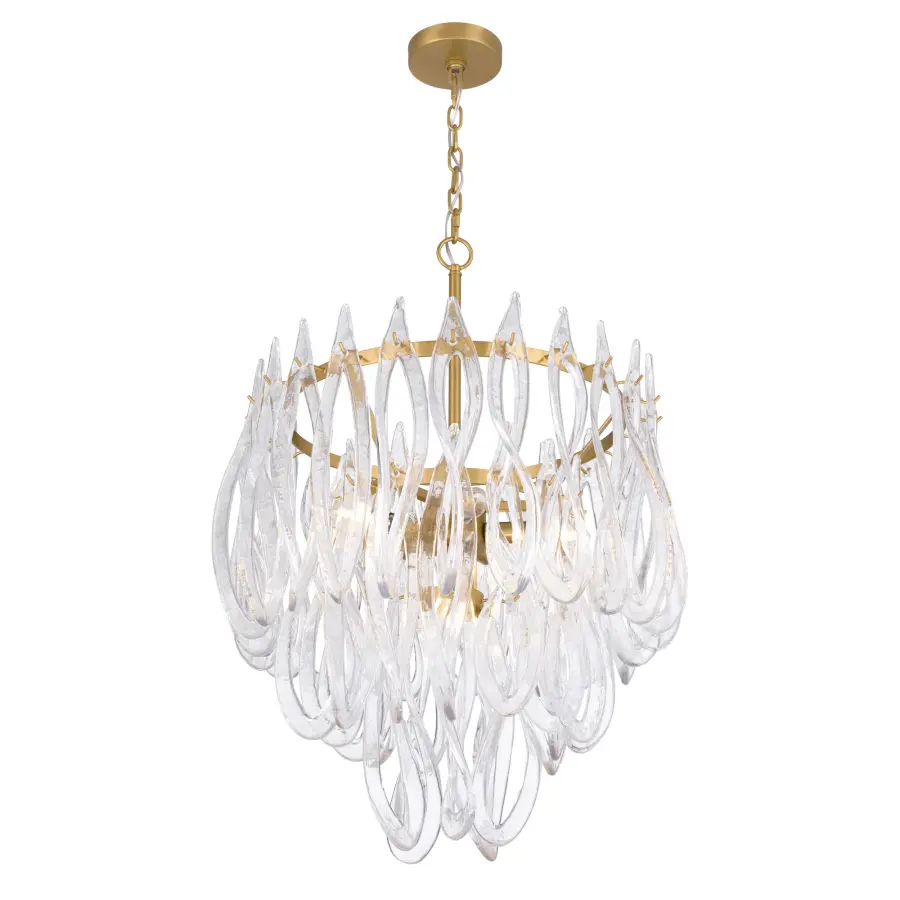 Glassara 23" 6-Light Pendant in Legacy Brass - Image 8