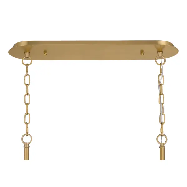 Glassara 48" 8-Light Linear Chandelier in Legacy Brass - Image 5
