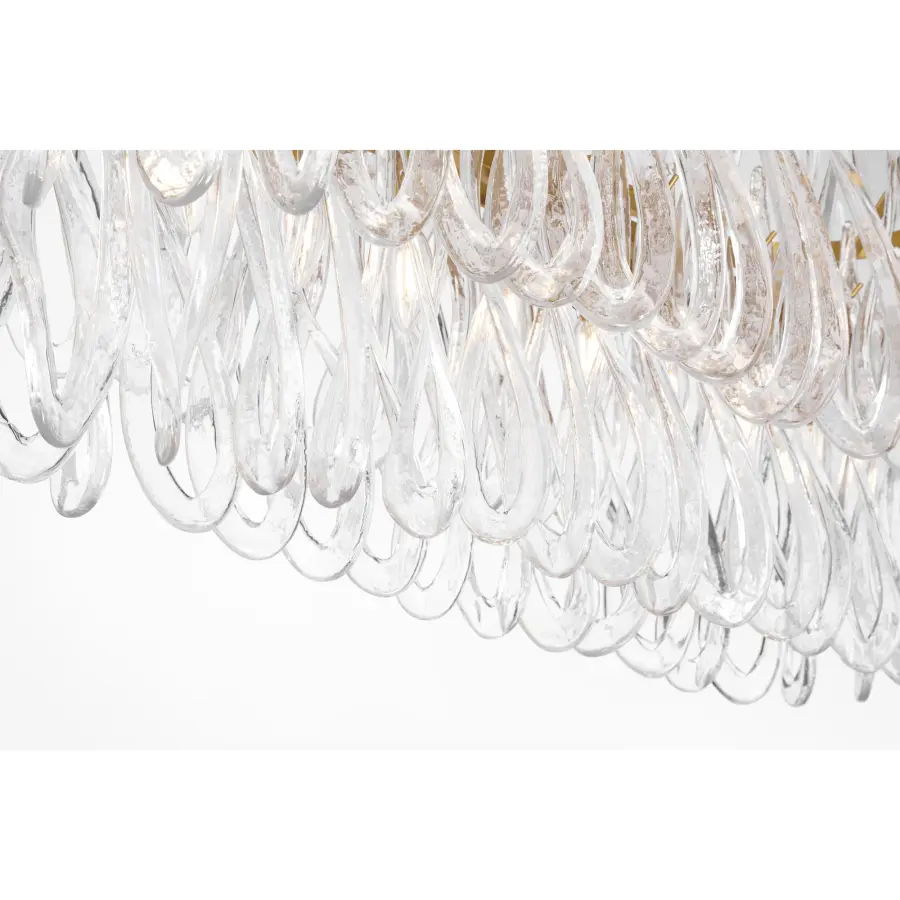 Glassara 48" 8-Light Linear Chandelier in Legacy Brass - Image 7
