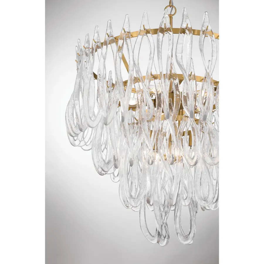 Glassara 31.75" 10-Light Pendant in Legacy Brass - Image 7