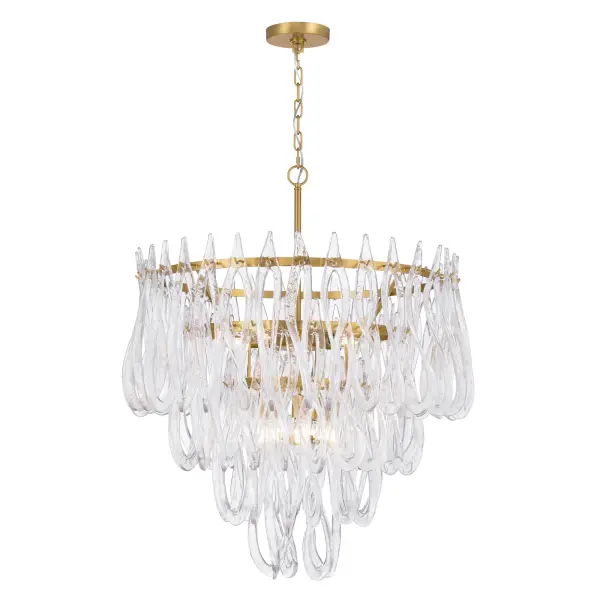 Glassara 31.75" 10-Light Pendant in Legacy Brass - Image 8